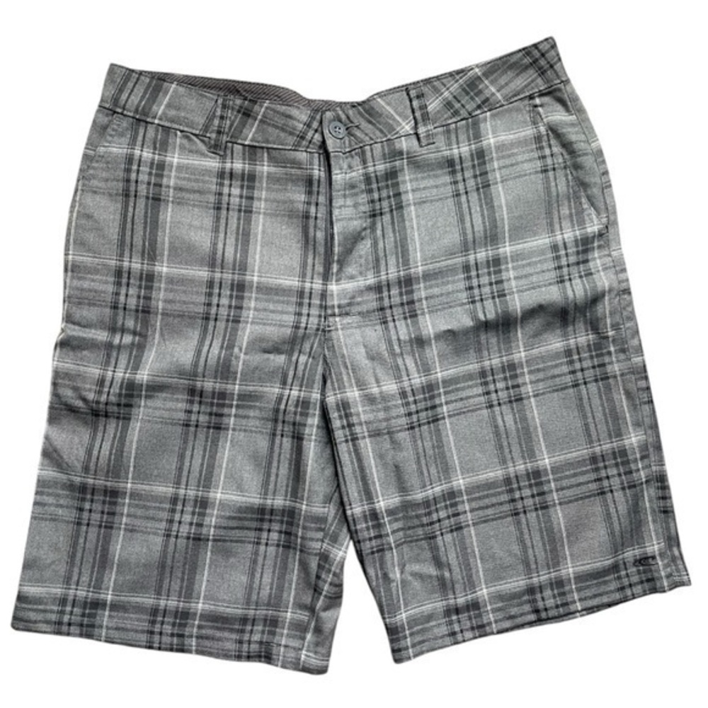 O'Neill Mens Shorts Size 36 Boardwalk Casual Gray Plaid Vacation